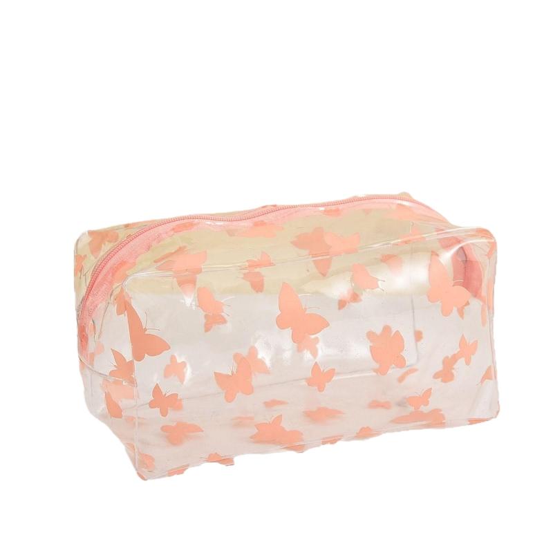 1pc Creative Design Transparent Makeup Case For Women Sweet Bag Organizer Cute Large Capacity Cosmetic Bag Portable Lipstick Bag