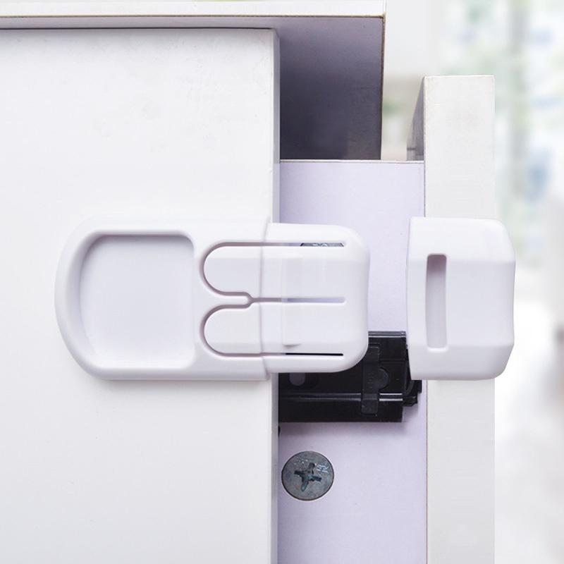 Baby Safety DrawerDouble snap multifunction Lock Anti-Pinching Hand Cabinet Lock Baby Safety Protection From Children Security