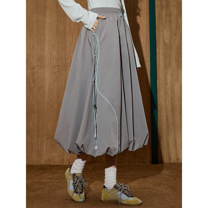 Coolhut2025 Autum Women's Fashionable American Sports Retro Loose and Versatile Skirt