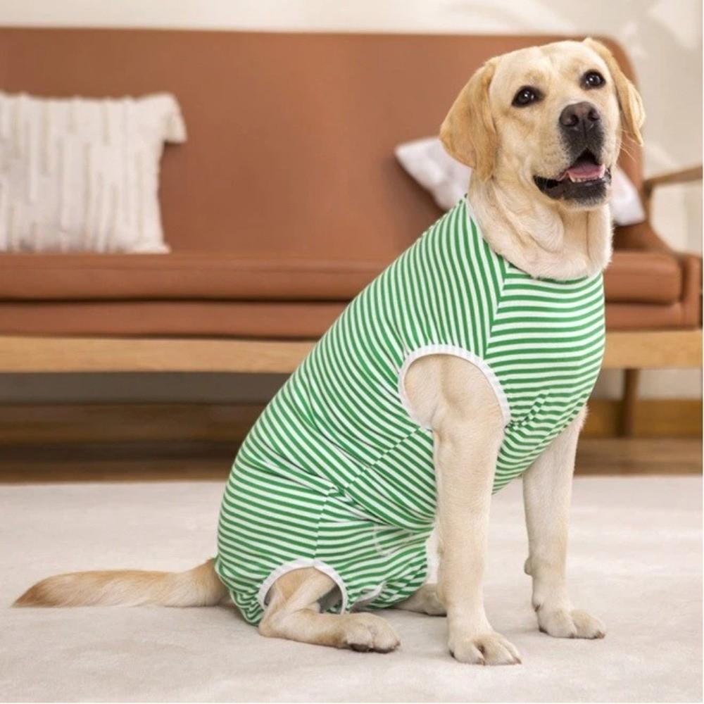 Striped Pattern Dog Recovery Suit Elastic Pet Surgery Suit Recovery Shirt  Medium Large Dogs Pet