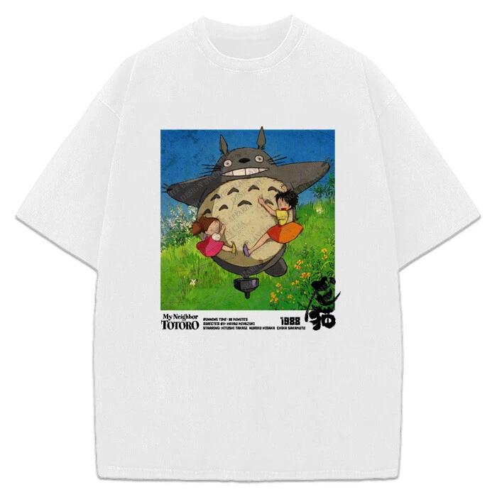 Totoro Vintage Poster Style My Neighbor Totoro Graphic Unisex T-Shirt M