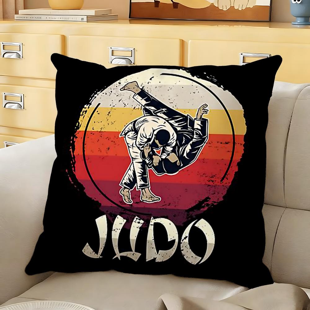 Sports Judo Martial Arts Cushion Cover Soft Durable Reversible Pillow Cover Home Car MultiScene Daily Comfort Pillowcase