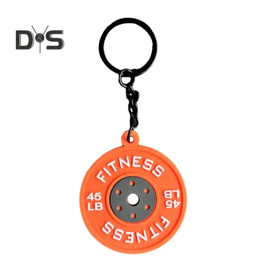 Přívěsek na klíče Fitness Přívěsek na klíče Guma Kov Přívěsek na posilování činka Přívěsek na klíče do posilovny Připomenutí dárku na cvičení