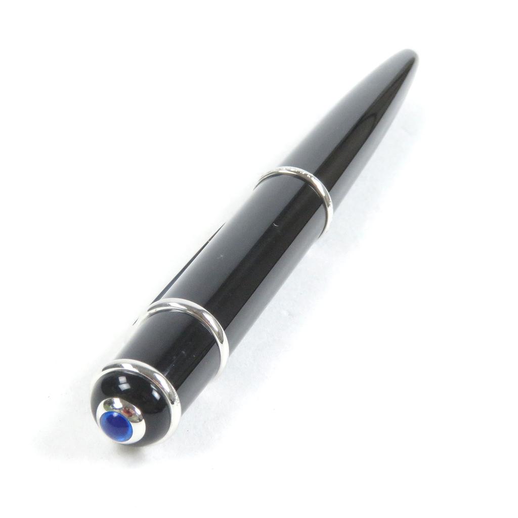 Very Good Cartier Ballpoint Pen Diaboro De Cartier Silver Black Blue Gemstone Mens Used