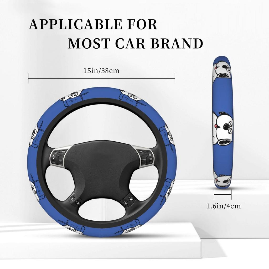 Olaf Snoopy Steering Wheel Cover for Cars, Stylish, Anti-Slip, Stain Prevention, Good Texture, Accessories,
