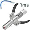 Double-Handle Stainless Steel High-Pressure Grease Gun Nozzle with Explosion-Proof Hose and Flat Oil Injection
