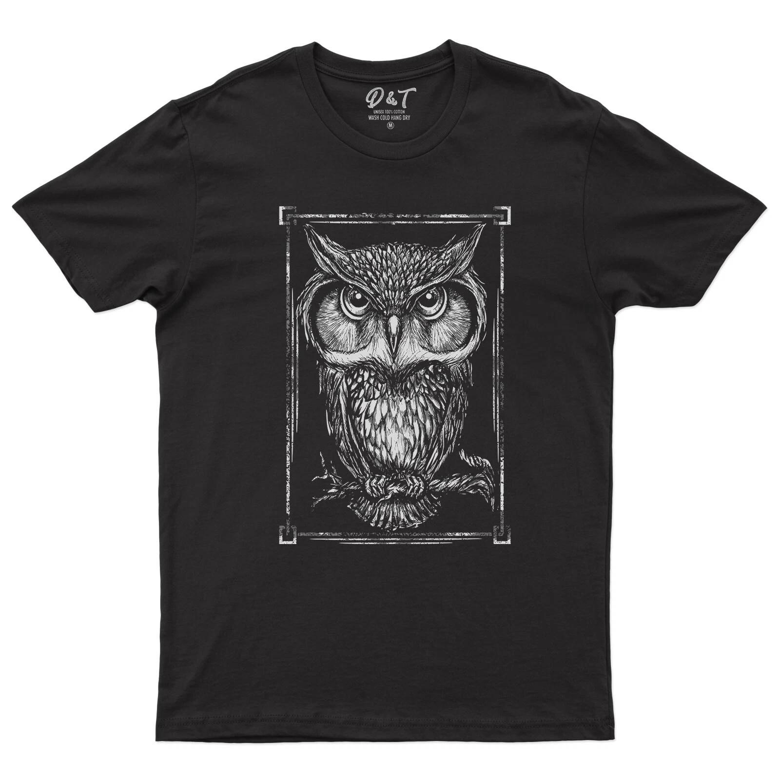 

Owl Style Mens T shirt Funny Animal Lover Owl Vintage Adults Tee Top XL