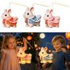 PVC Handheld Lantern Handheld Glowing Lantern Mid-Autumn Festival Rabbit Lantern  Children's Craft