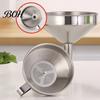 Metal Funnel for Kitchen Use Stainless Steel with Handle, Wide Mouth Handled Funnel, Oil Pouring Smooth And Anti-Splash Storage