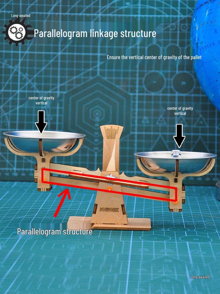 Handmade DIY Tray Balance Scale Kit for School Science Experiments