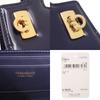 Used AUTHENTIC Salvatore Ferragamo 213485 Gancini Wanda Mini Hand Bag blue Leather