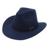 Small Belt Western Cowboy Hat With Upturned Edge And Buckle Accessories Felt Hat Tibetan Ethnic Style Wear Performance Jazz Hat
