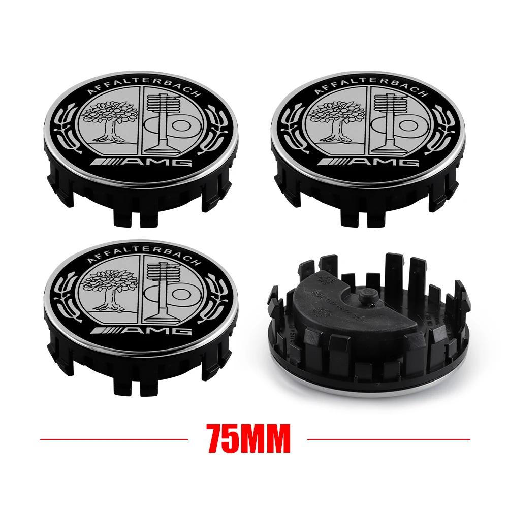 AABGT1 New 75mm Floating Wheel Center Caps Wheel Rims Center Hub Caps Mercedes Benz G S R C E B A Class GLA GLK c180 E300 s200 W206
