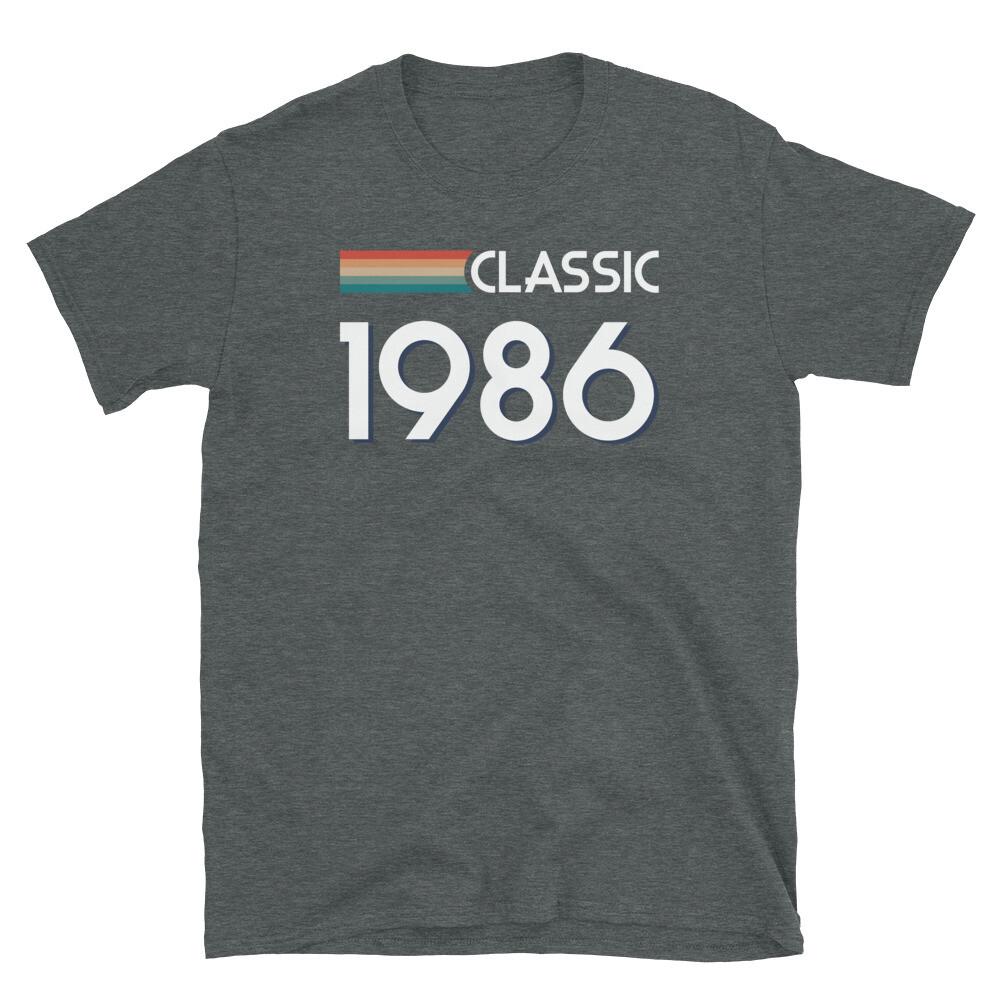 

Classic Retro Inspired Graphic Birthday 1986 Vintage Short-Sleeve Unisex T-Shirt 4XL