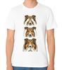 Rough Collie Patrz Słuchaj Mów Nie Złe Unisex Koszulka Uroczy Miłośnik Psów Koszulka