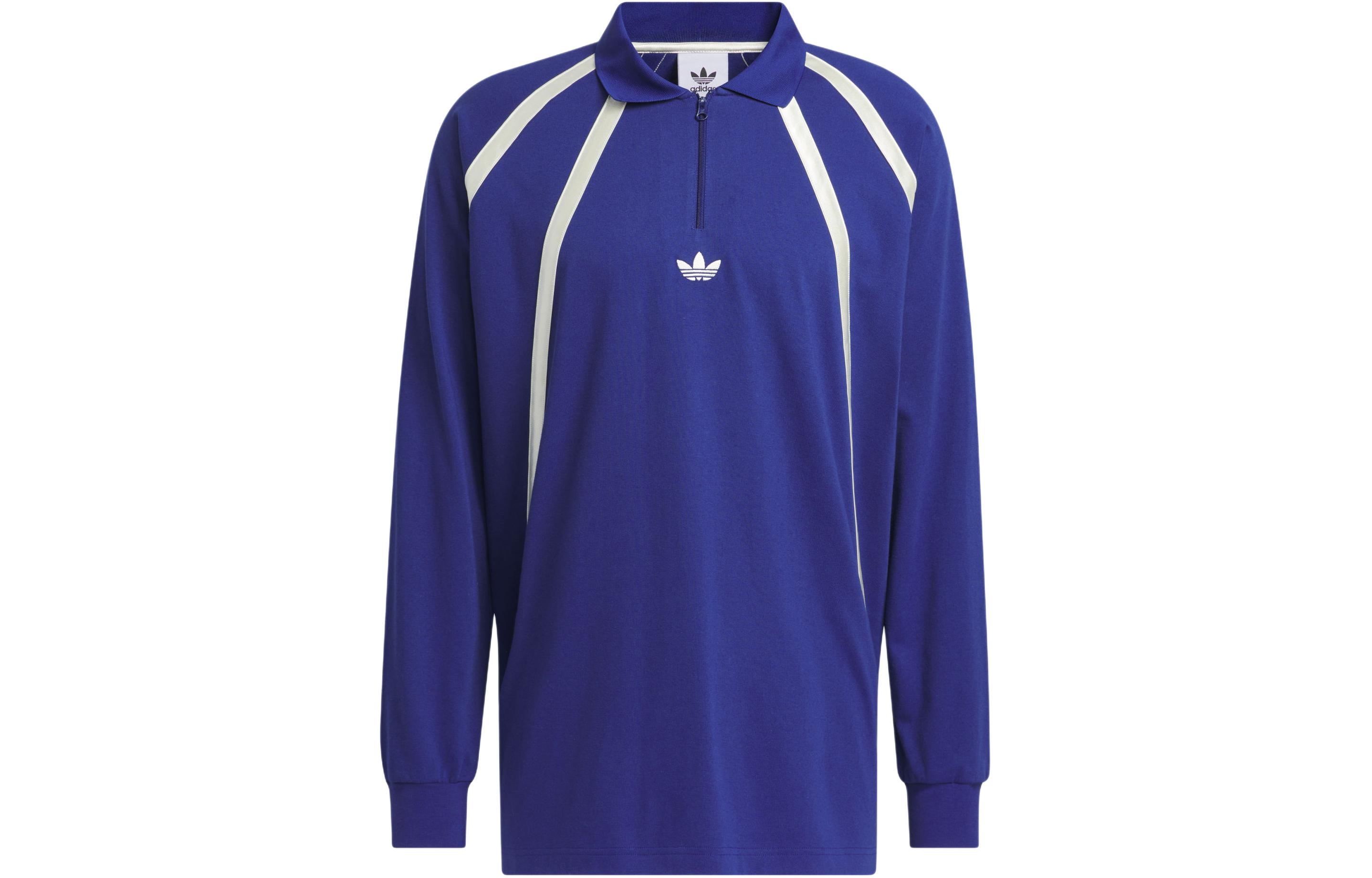 Adidas Originals RUGBY LONG SLEEVE POLO SHIRT Polo Shirt Unisex Victory Blue IR6378 XL