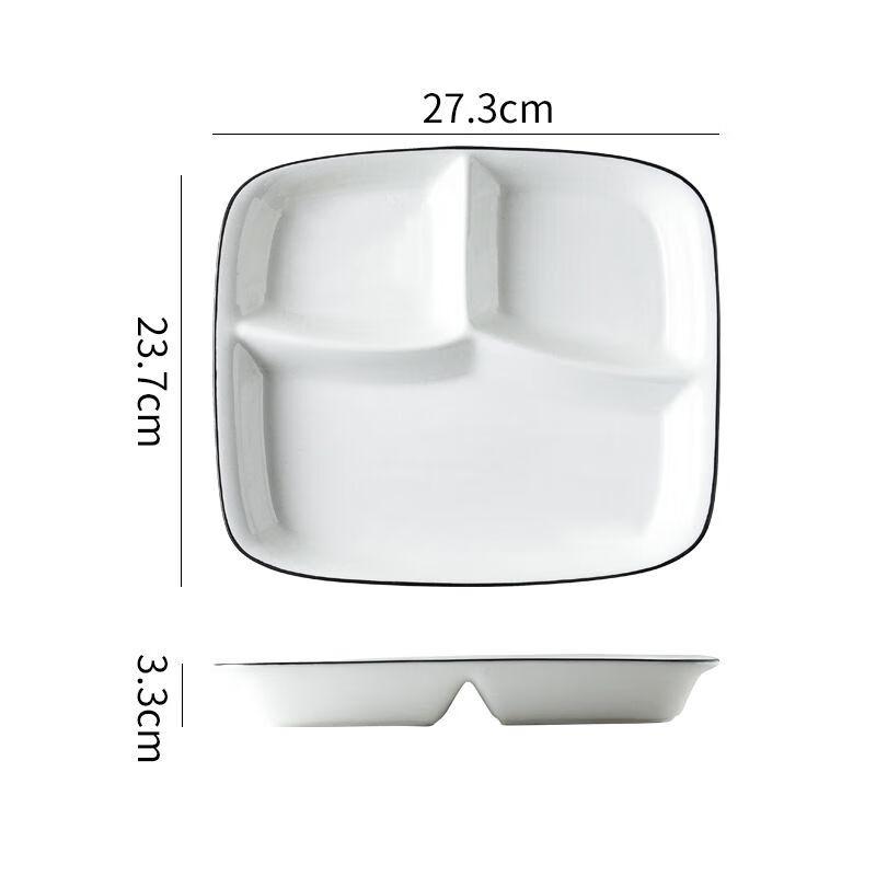 Nierxin 211 Keramický talíř s přihrádkami pro kontrolu porcí