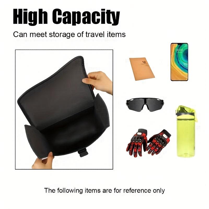 1 Pair of Waterproof PU Leather Motorcycle Saddlebags Detachable Strap Side Storage Toolkit & Tail Luggage