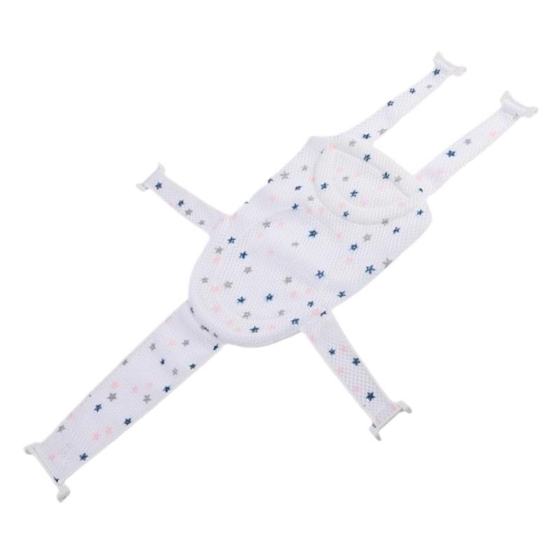 Newborn Baby Bath Net: Floating Pad Back Support with Five-Button Connection