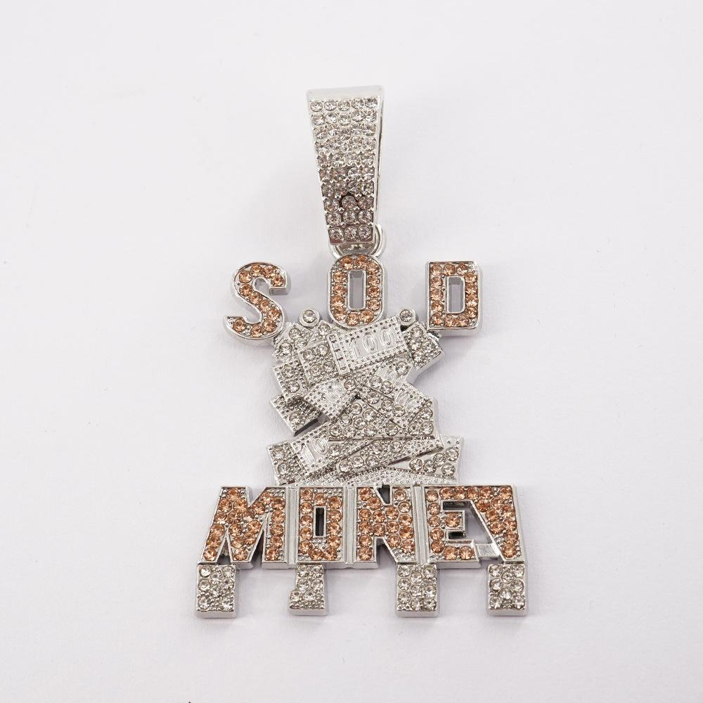 Cross-border hot-selling exaggerated cool pendant punk hip-hop men's necklace Cuban chain accessories