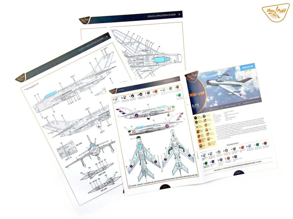 Clearprop Supersonic Fighter Plastic Model Kit CPU72056 1/72 MiG-19P All-Weather (Airplane)