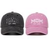 Mom Dad Vintage Wash Letter Embroidery Baseball Cap Women Men Outdoor Sports Event Casual Duck Cap