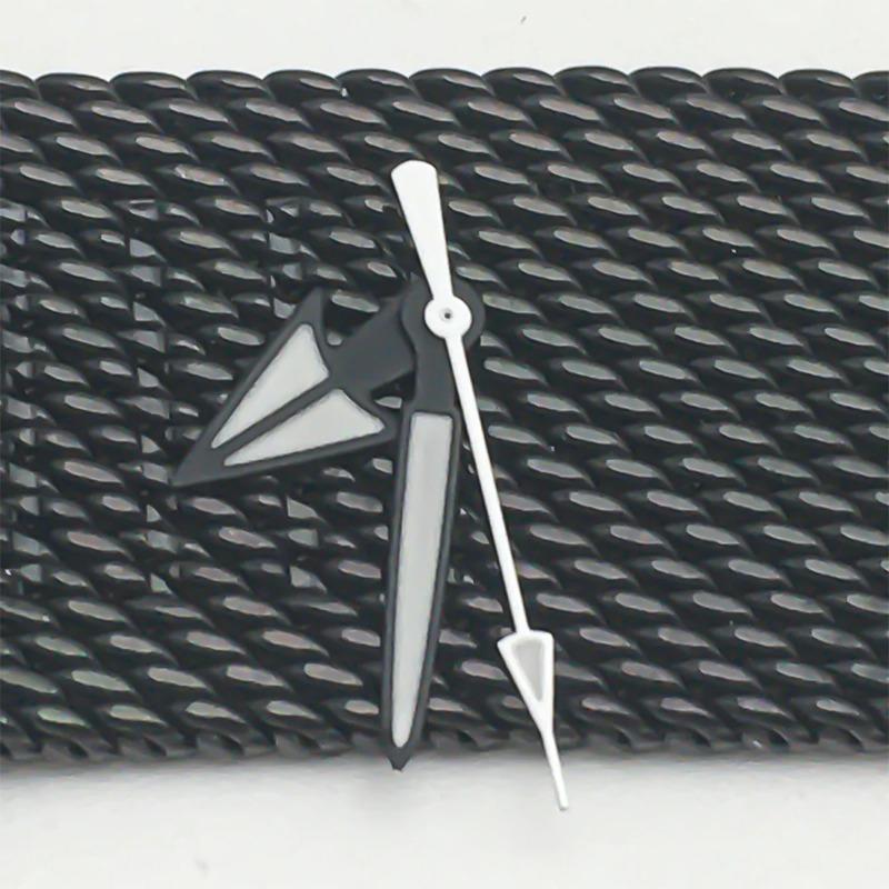 Schwarze Uhrzeiger passend für NH 35 NH36/4R/7S Automatikwerk Uhrenzubehörteile Grün leuchtender Uhrzeiger