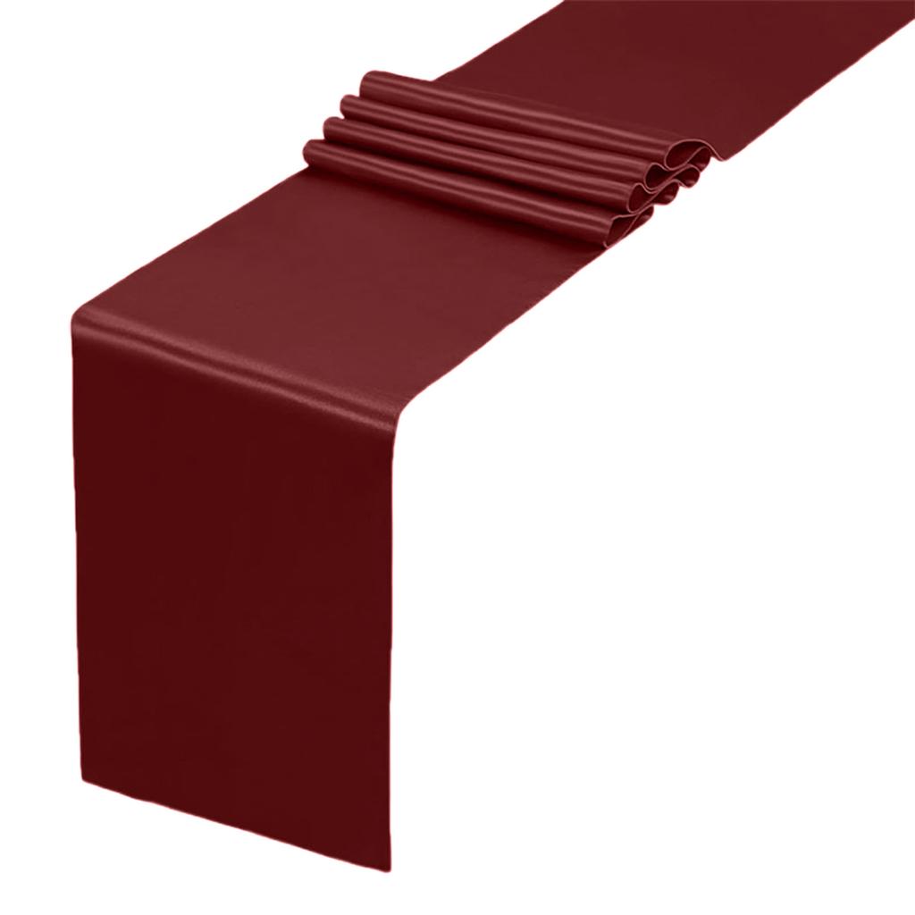 Bordslöpare i satin 108 x 12 tum Skrynkelfri bordslöpare Enfärgad bordslöpare för Bröllop Födelsedagsfester Banketter Matsalsbordsdekor