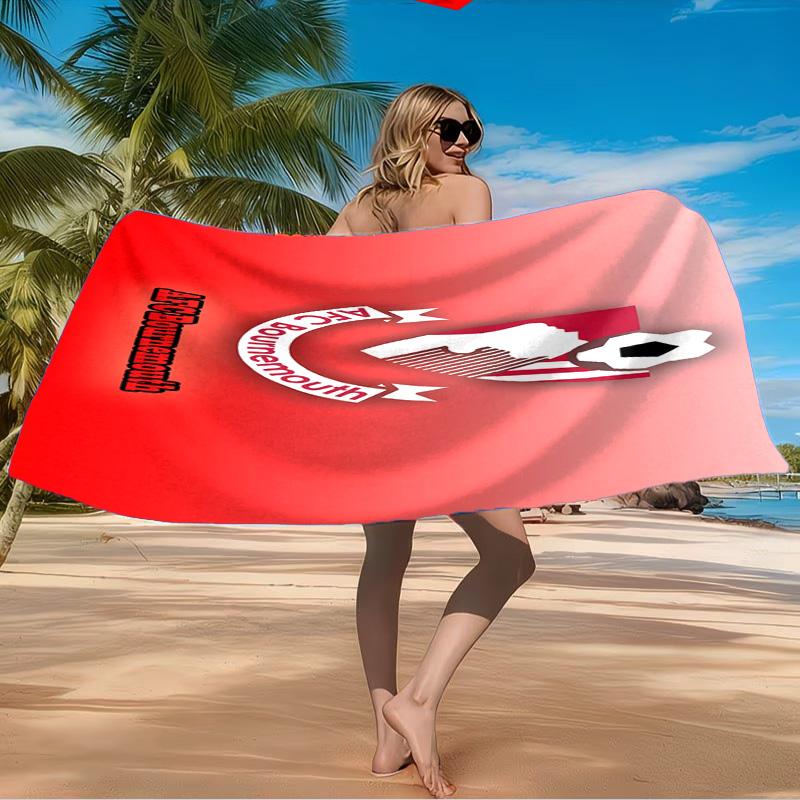 Afc Bournemouth Crest Beach Towel Microfiber Beach Towel, Lightweight and Quick-Dry, for Summer Travel, Swimming Pool Fan Birthday Gift