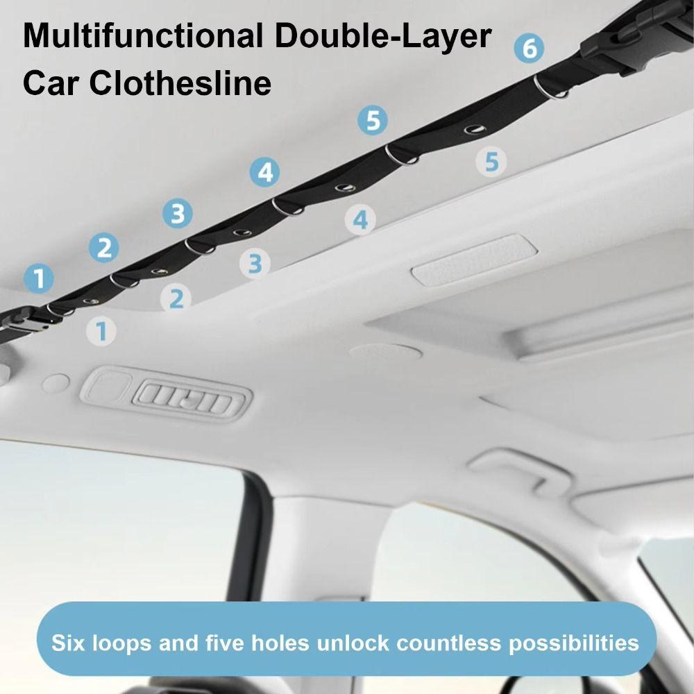 Outdoor Use Automotive Drying Line Retractable Design Car Clothes Rack  Camping