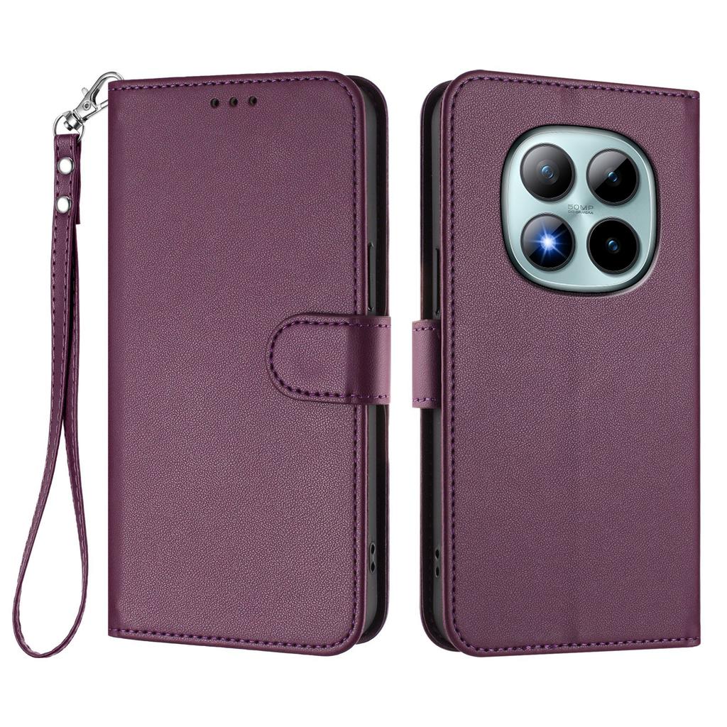 For Xiaomi Redmi Note 15 Pro+ 5G Leather Case Wallet Stand Phone Cover with Wrist Strap