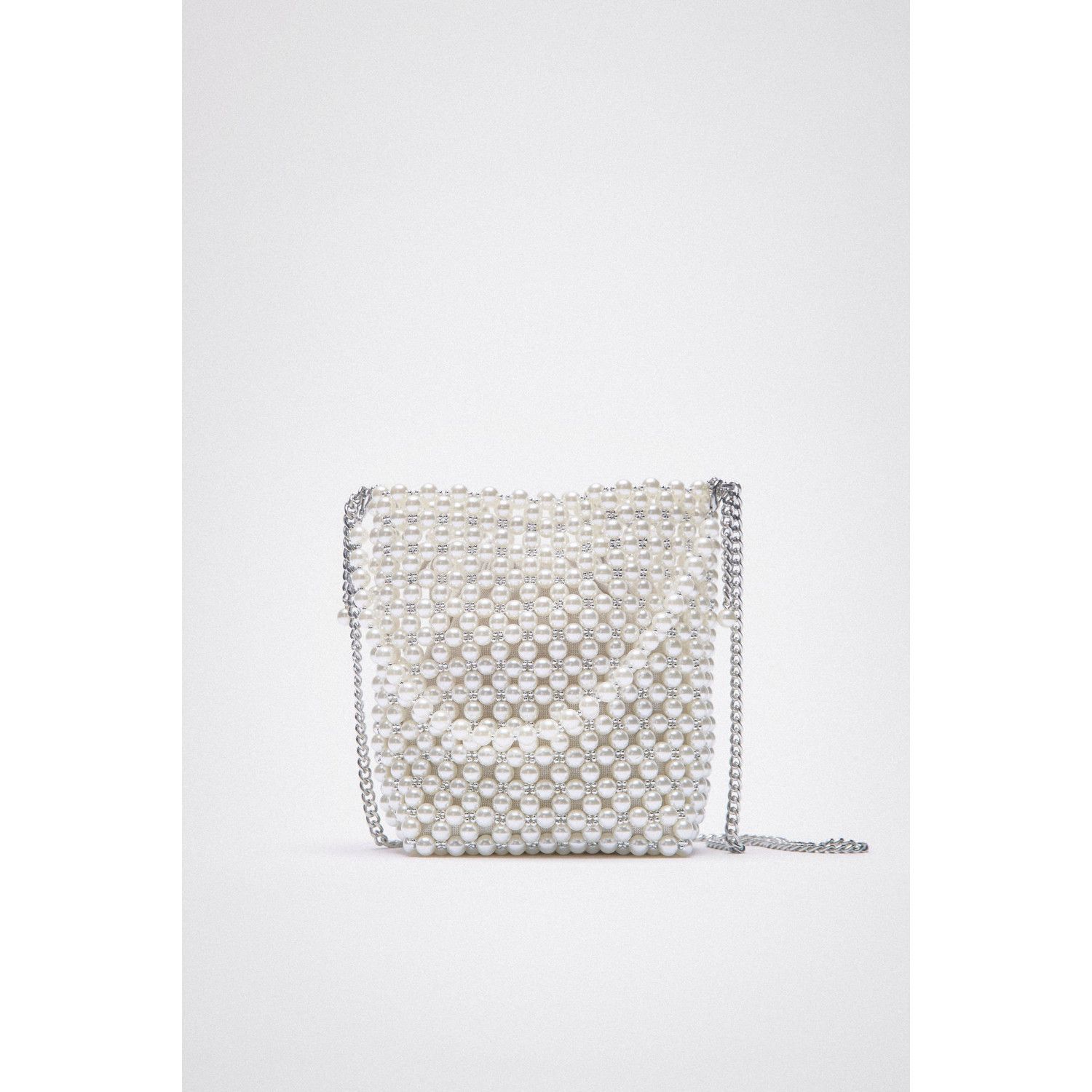 

PEARL BEAD MINI BUCKET BAG