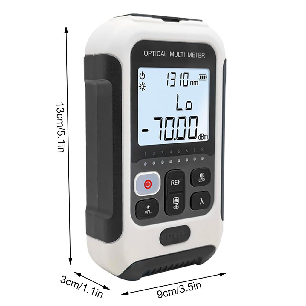 Optical Fiber Power Meter White Multifunctional Fiber Optic Tester for Communication Engineering