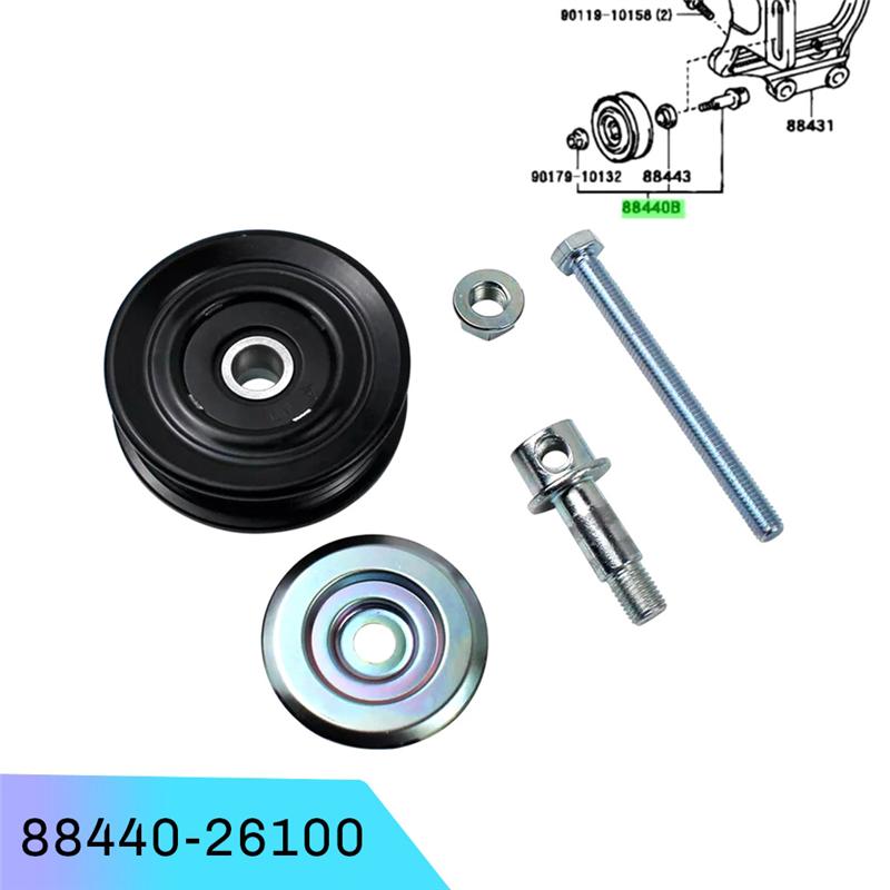 

F9-Car Drive Belt Tensioner Pulley Kit 88440-26100 For Toyota CAMRY T100 COROLLA PRADO RAV4 чорний
