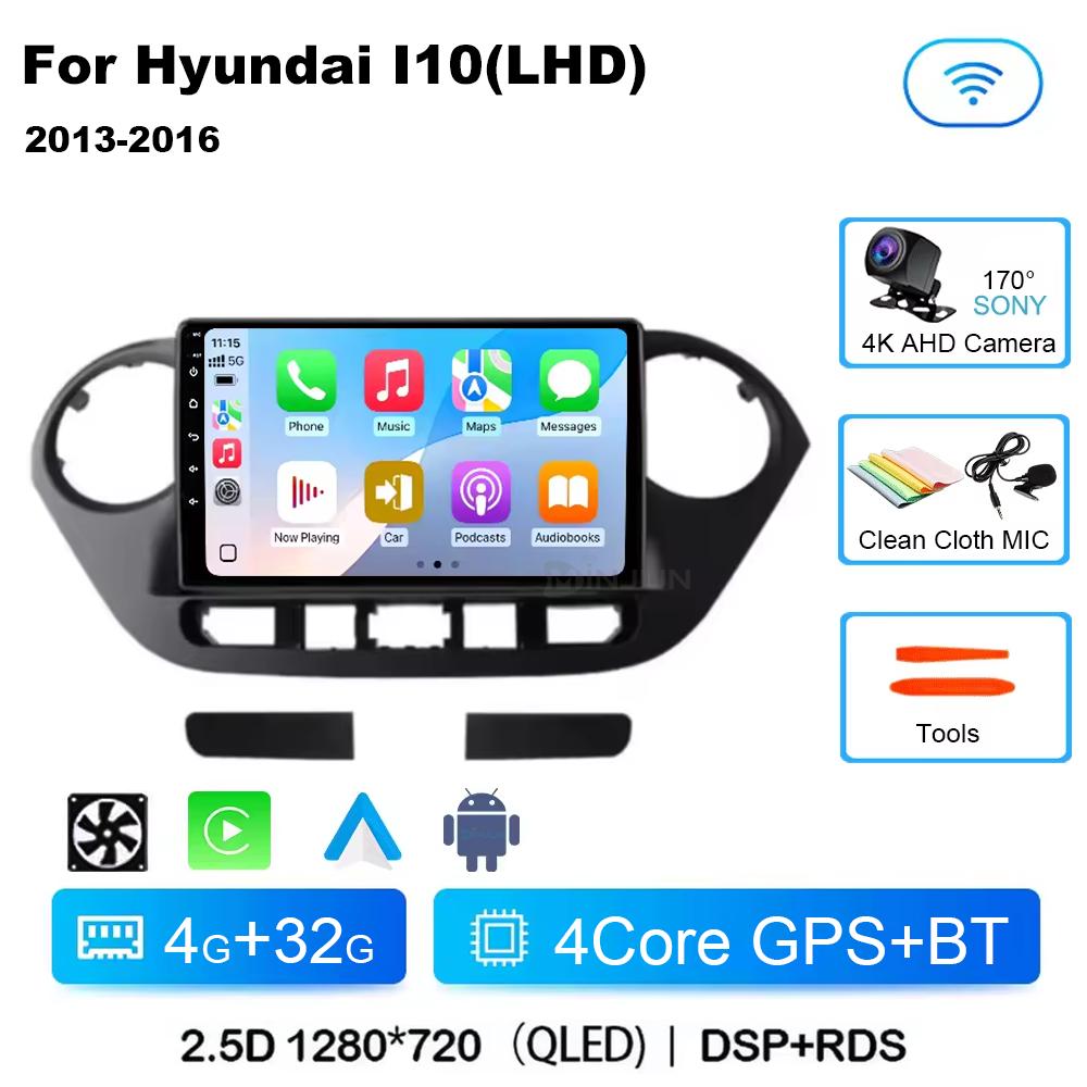 

Android 14 для Hyundai i10 2 2013-2018 LHD 2K QLED стерео автомобильное радио мультимедийный видеоплеер GPS CarPlay Auto 4G+WIFI навигация