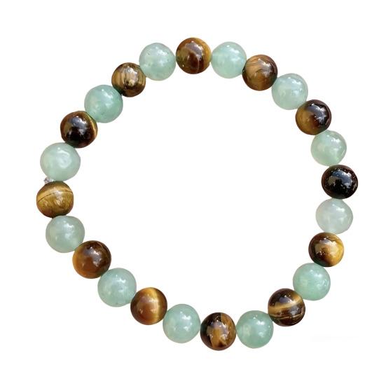 Natural Stone Beaded Bracelets Semi-Precious Gemstones Beaded Bracelets Healing Stretch Round Bead Bracelets for Men Women