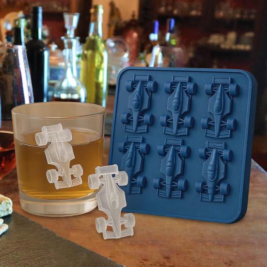 Racing Car Ice Mold Silicone Ice Tray for Whiskey Cocktails Juice BPA-Free Freezer Safe Family Gathering Essential
