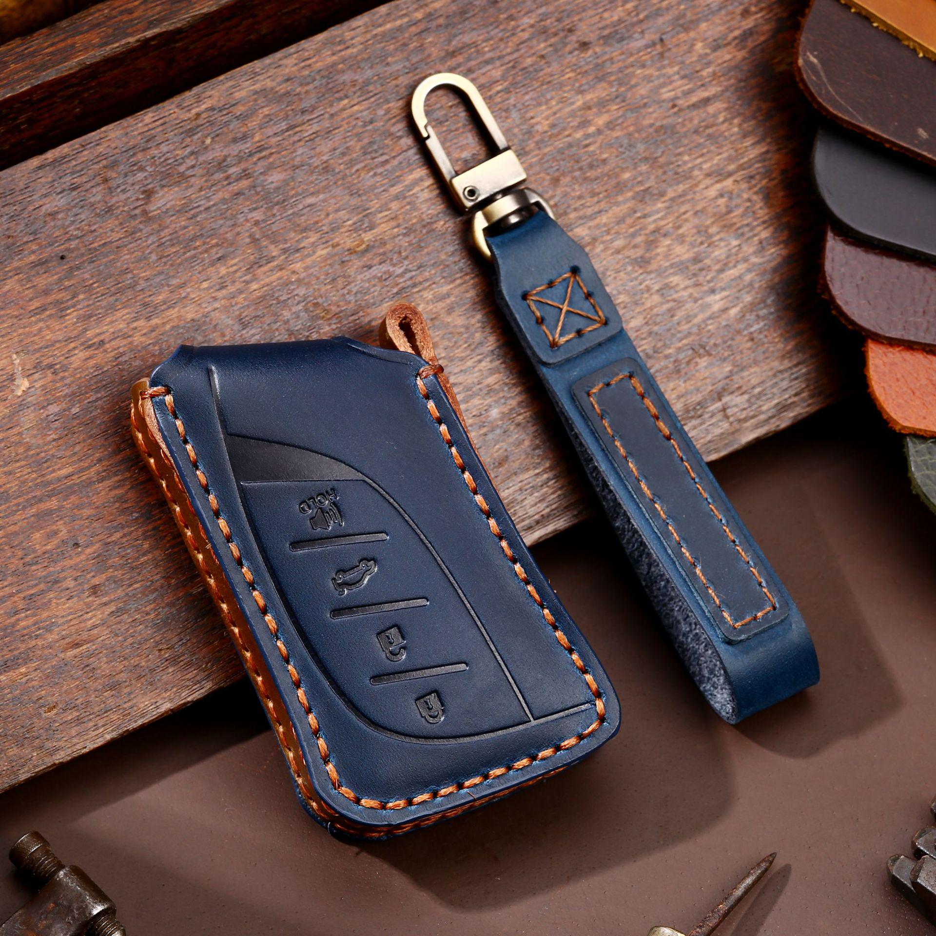 Handmade Genuine Leather Car Key Cover for Lexus