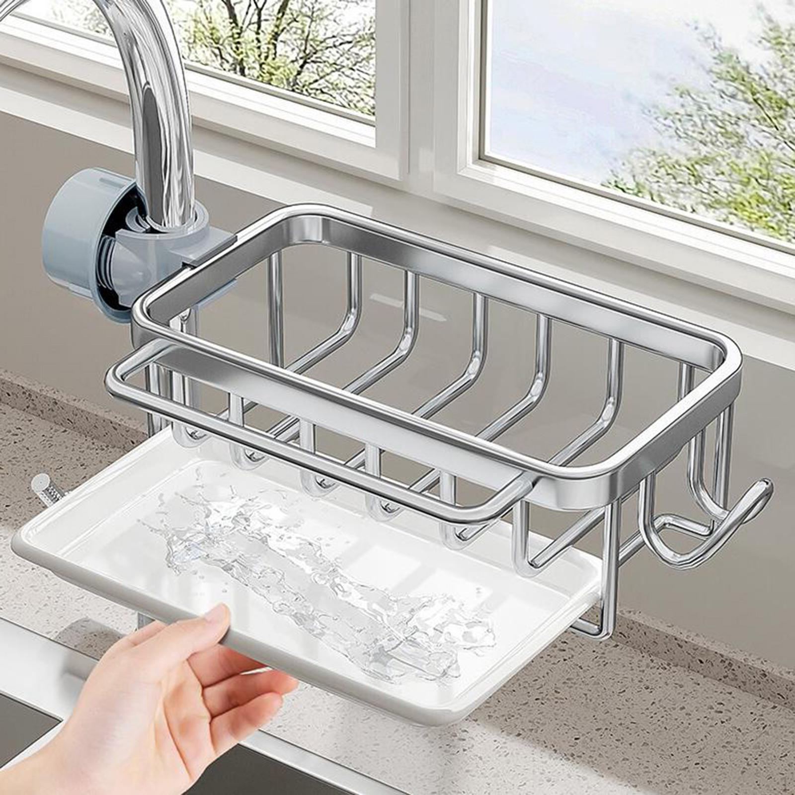 

Удобный органайзер для кухонных кранов с крючком для подвешивания argent