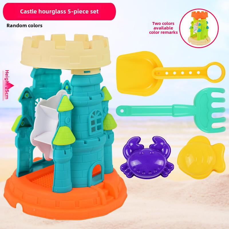 

Детский набор пляжных игрушек: Песочные инструменты, песочные часы, игрушечная машинка и ведро