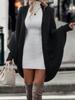 Autumn Winter Long Sweater Coat Women Elegant Knit Cardigan Long Sleeve Jackets Solid Color Fashion No Buttons Casual Simple Clothing