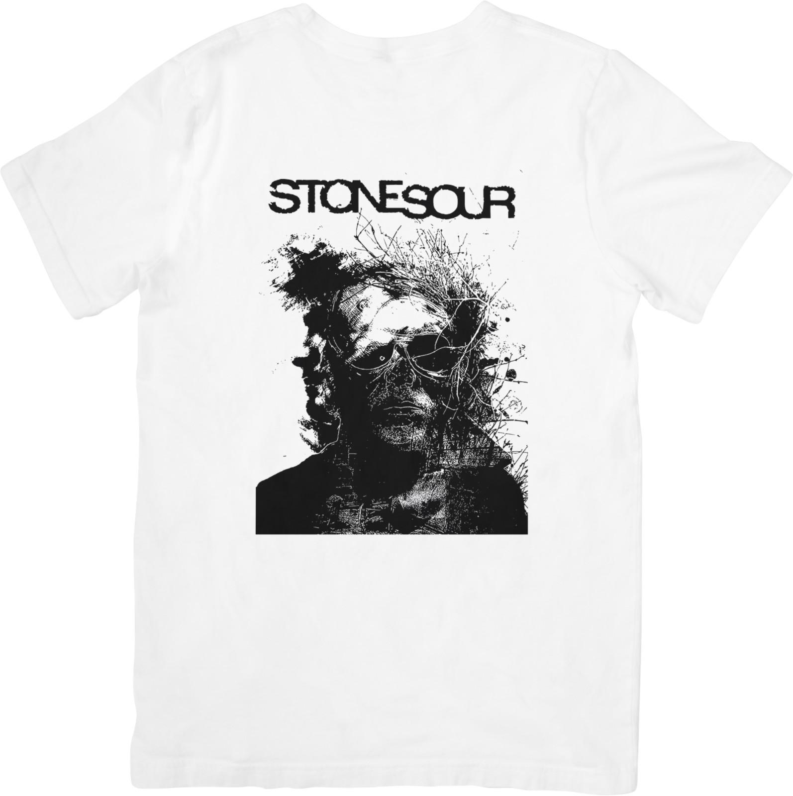 Stone Sour Music Fit for Men  Women Quality Cotton T-Shirt White. S
