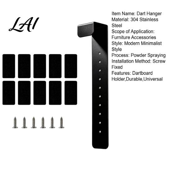 Dart Board Door Hanger Dartboard Holder Durable Stainless Steel Wall Hanging Bracket Easy Professional Hardware Installation with EVA Pads