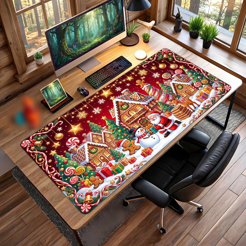 Christmas Printed Mouse Pad Non Slip Desk Mat For Office Gaming Home Use Holiday Gift