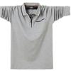 Nuova Maglietta Polo da Uomo Larga Plus con Cerniera Business Traspirante Casual a Maniche Lunghe con Rever Leggera Morbida Antirughe Traspirante Cotone