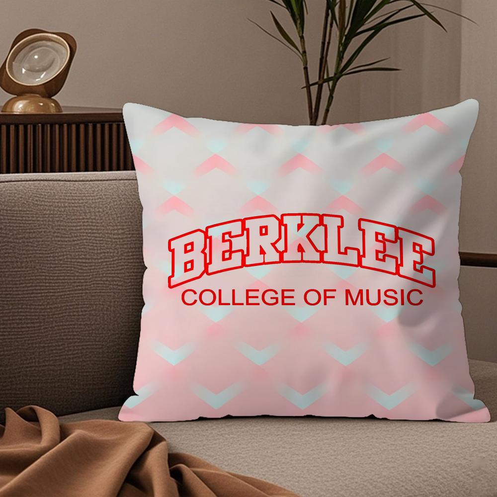

BBerklee College Of Music Pillow Case Silky Elegant Comfort Sofa Bed Invisible Zipper 30X30cm
