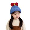 Children's Wool Hat with Bowknot - Warm Knit Cartoon Pullover for Baby and Toddler 