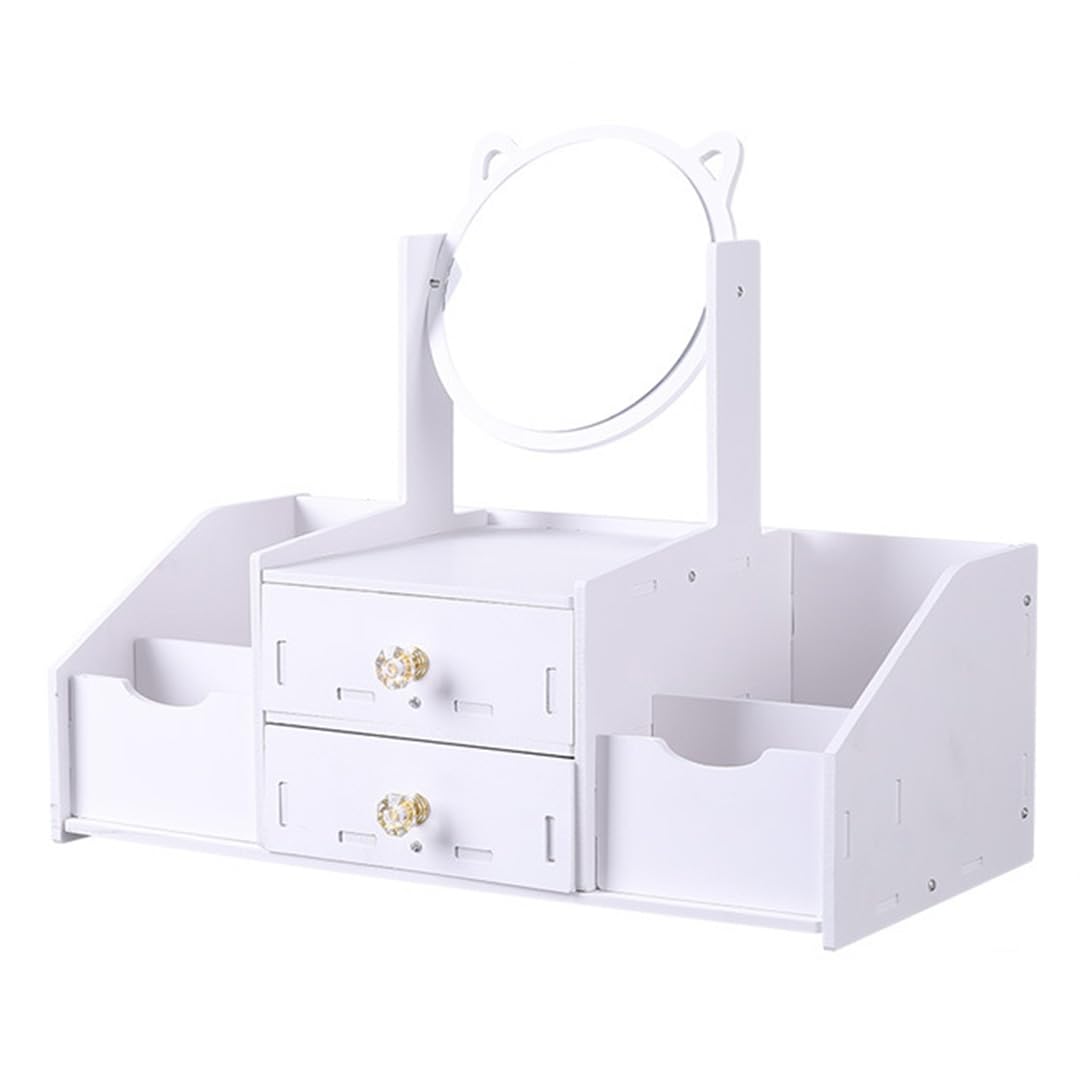 

TOMMYFIELD Children s Compact Mini Dressing Table with Mirror, Makeup Tabletop Storage (Dresser) [Parallel Import]