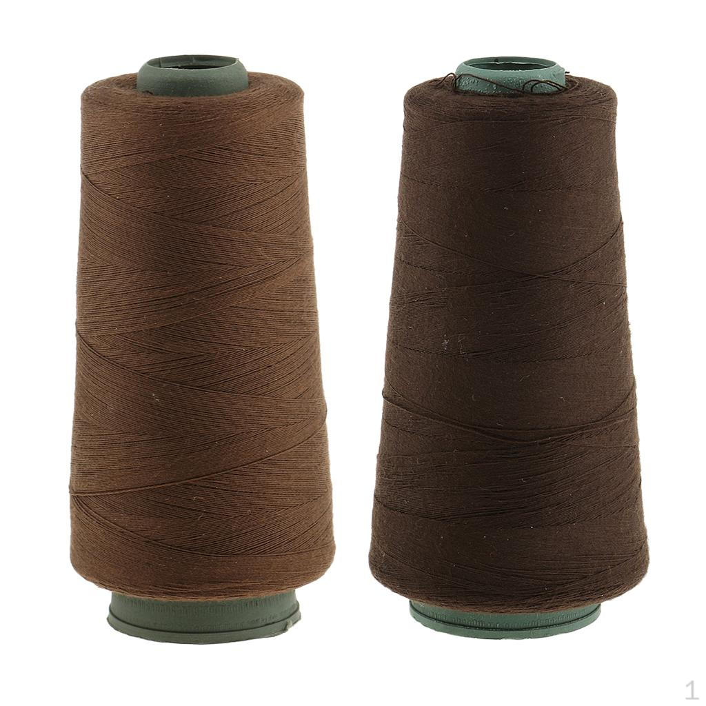 2/Dark Brown Weaving Thread 2187YD for Making Wig Sew Hair Bun extension