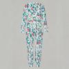 Ladies Round Neck Loose Sweatshirt And Elastic Waist Straight Trousers Two Piece Casual Home Outfit